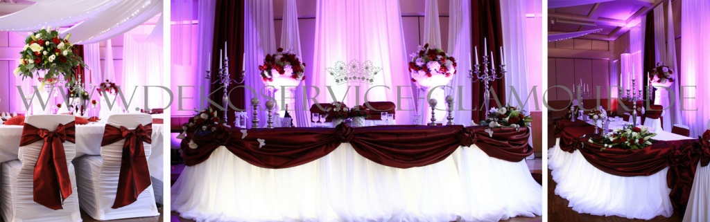 Rot dekoration glamou